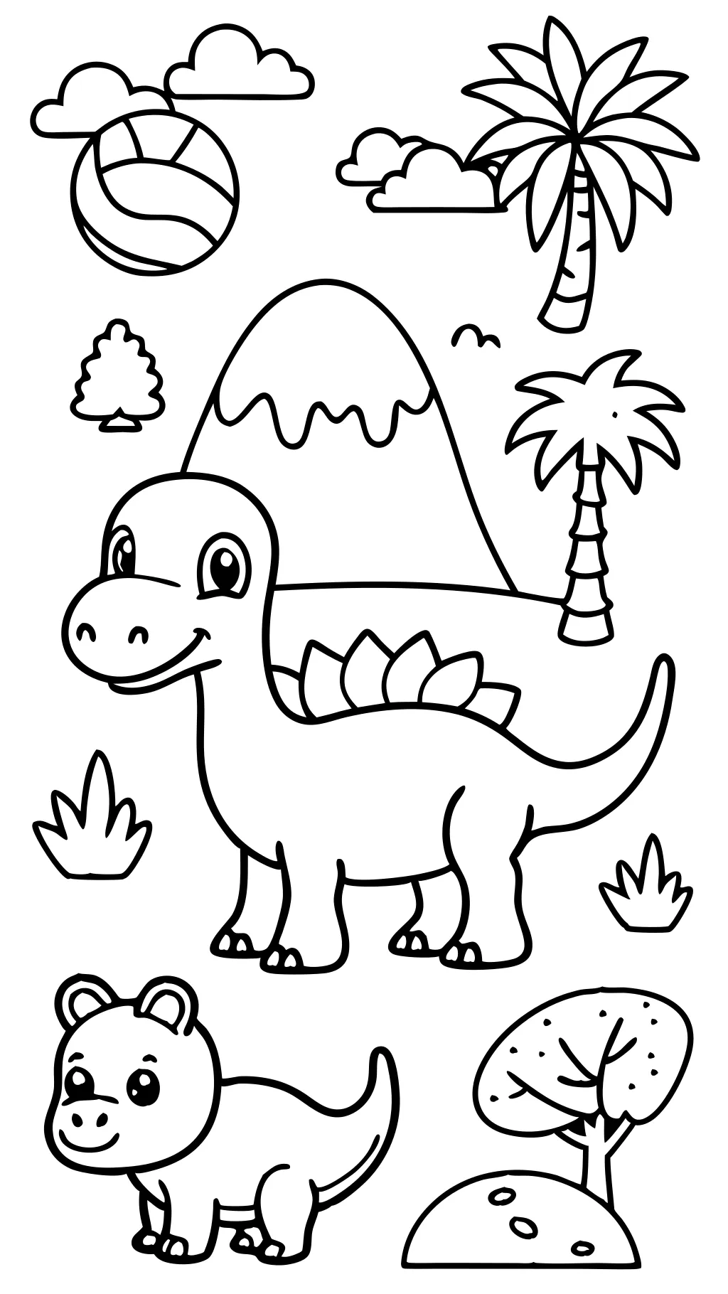 páginas para colorear preescolar dinosaurios